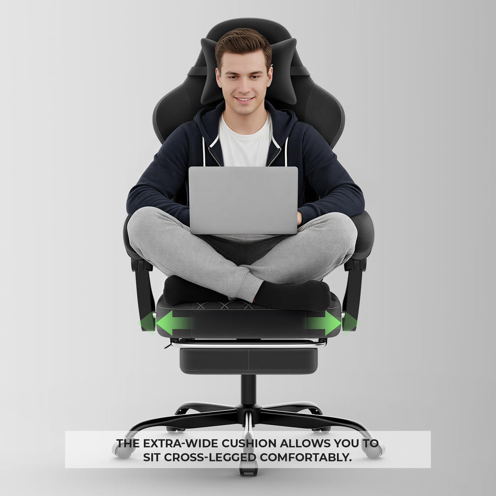 Ergonomic Gaming Chair Video Gamer Chairs Gaming Computer Chairs Gamer Chairs for Adults Massage Lumbar Support