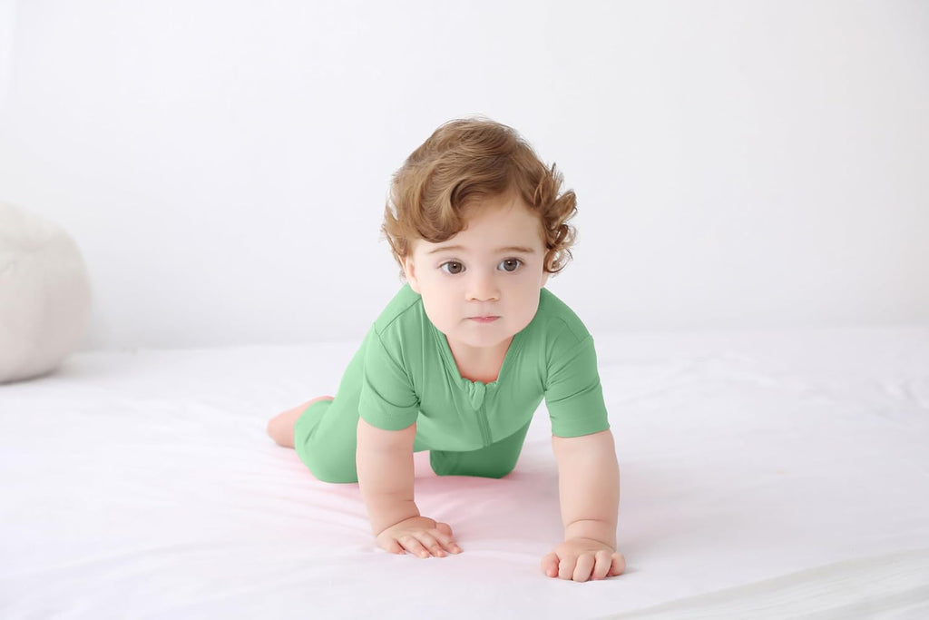 Rayon of Bamboo Baby Short Sleeve Footless Pajamas