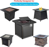 Fire Pit Cover, 28 inch Firepit Covers Square Gas Fireplace Fire Pit Table Cover for Propane Fire Pit- 28 X 28 inch - Image 5