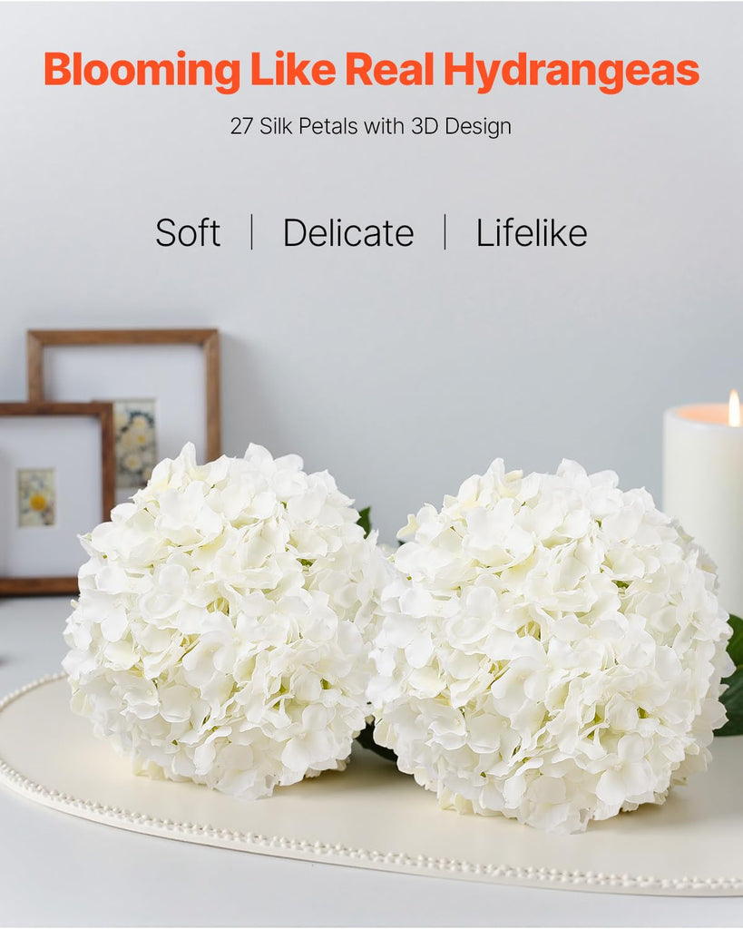 Artificial, 65 pcs Real Looking White Silk Fake Bulk, White Faux Bridal Shower with Stems for DIY Wedding Bouquets