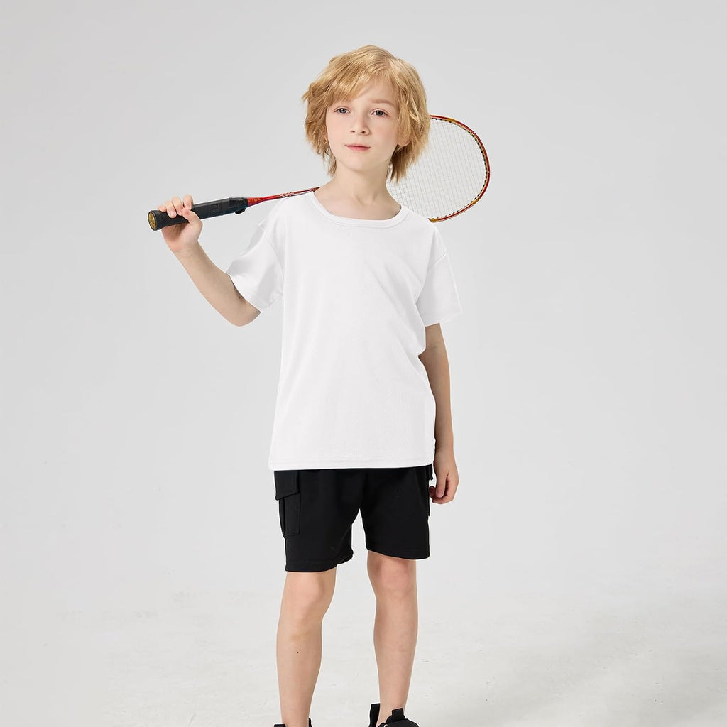 Pack Quick Dry Boys Shirts Mesh Youth Athletic Shirts for Boys