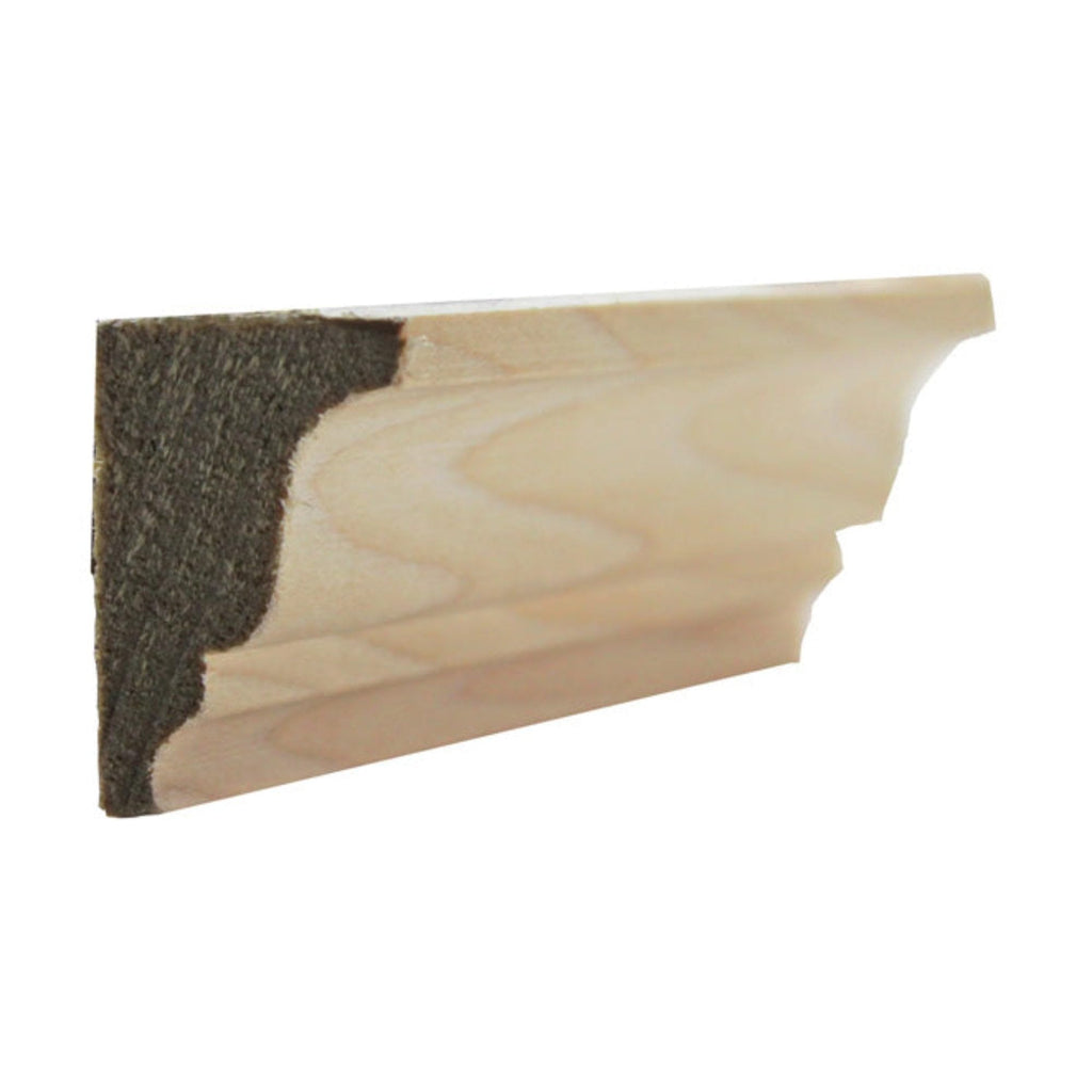 Solid Crown 1-3/8" High x 1" Deep Moulding. Unfinished, Maple, 94"