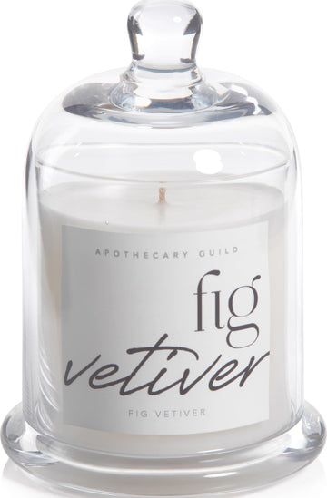Apothecary Guild Jar Candle Glass Cloche, 10.19 oz- Black Fig Vetiver