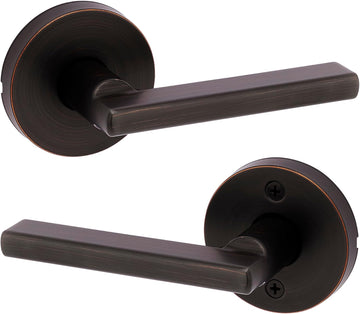 Halifax Interior Passage Door Knob, Round Handle for Closet and Hallway Doors, Non-Locking Doorknob in Venetian