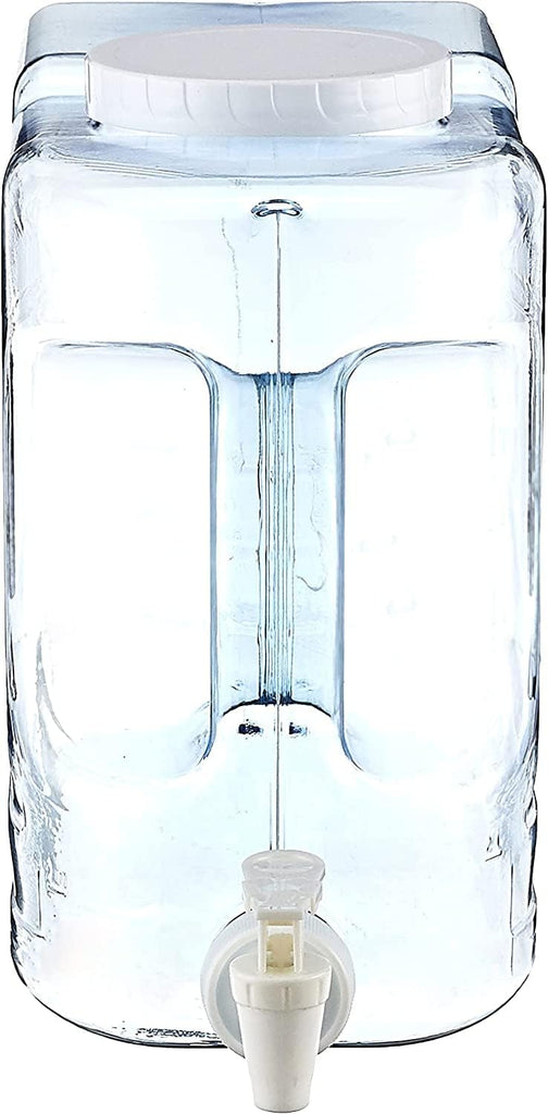 Arrow Oasis Drink Dispenser for Fridge, 2.5 Gallon - Plastic Beverage Dispenser with Spigot - Clear Space-Saving