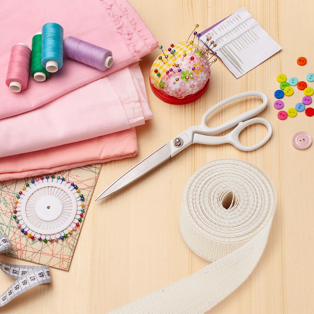 5.47 Yards Beige Fishbone Lining, 1.5 Inch Wide Fishbone Boning Lining, Polyester Fish Boning Sewing Accessories for