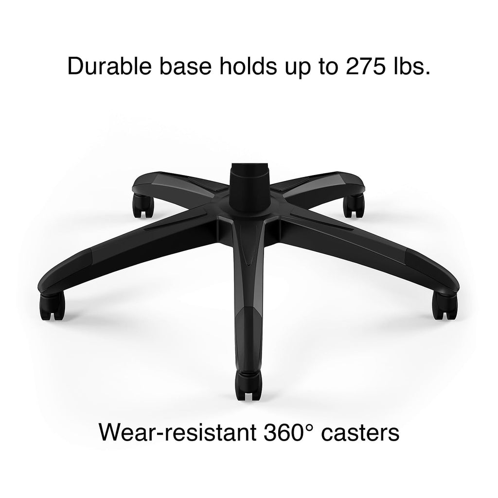 Emerge Gaming Chair, Ergonomic, Adjustable Height, Swivel, Black