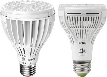 LED Grow Light Bulb 2Pack, PAR25 24W 1Pack + PAR25 15W 1Pack, Full Spectrum LED Grow Bulb for Indoor Plants