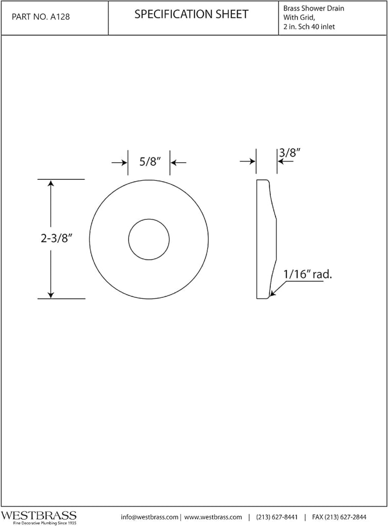 1/2" Low Pattern Flange for Copper Pipe (5/8" OD), Oil Rubbed Bronze
