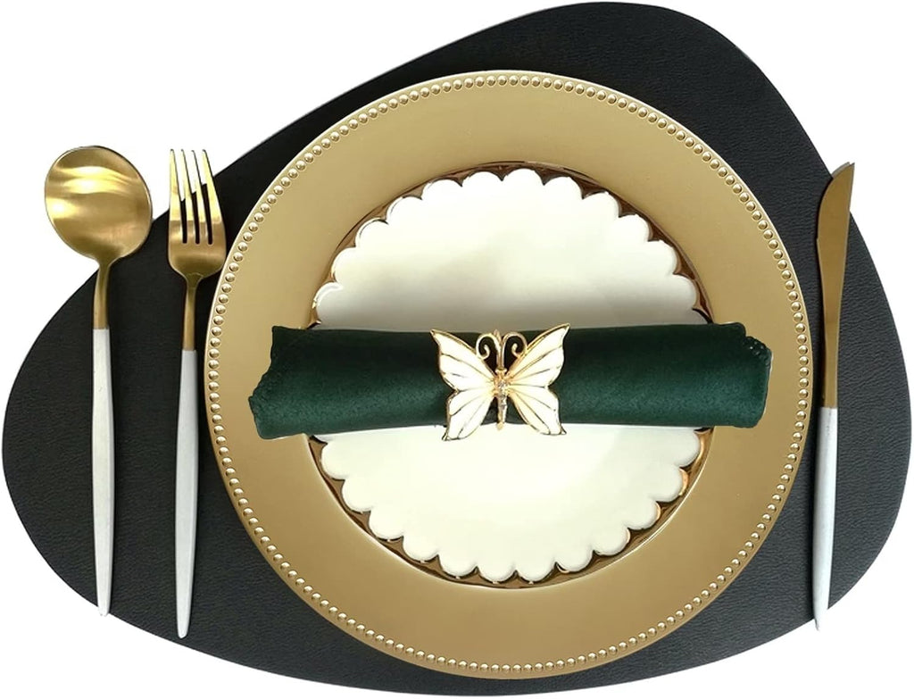 Gold Plastic Charger Plates - Set of 12