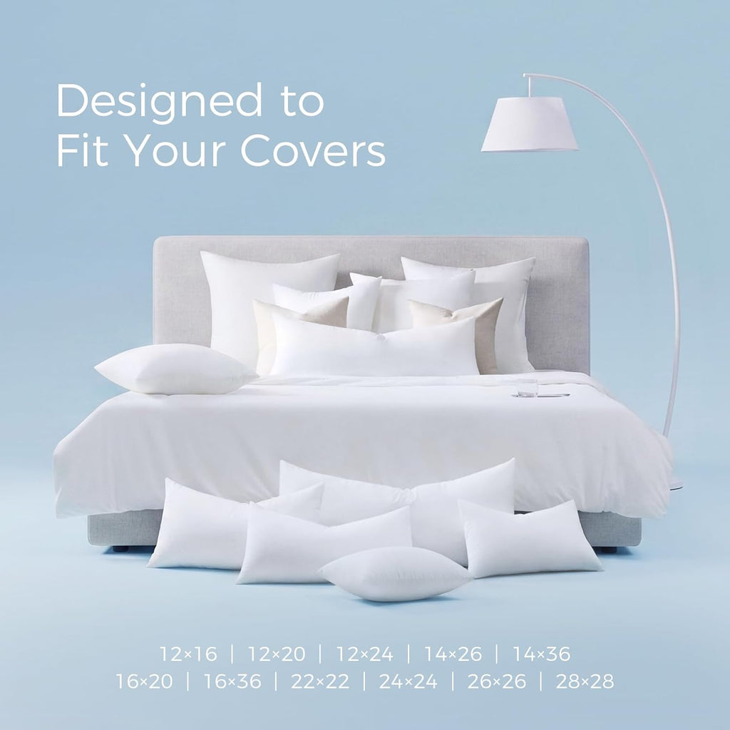 12x20 Pillow Insert, Soft Lumbar Support Pillow for Bed & Couch