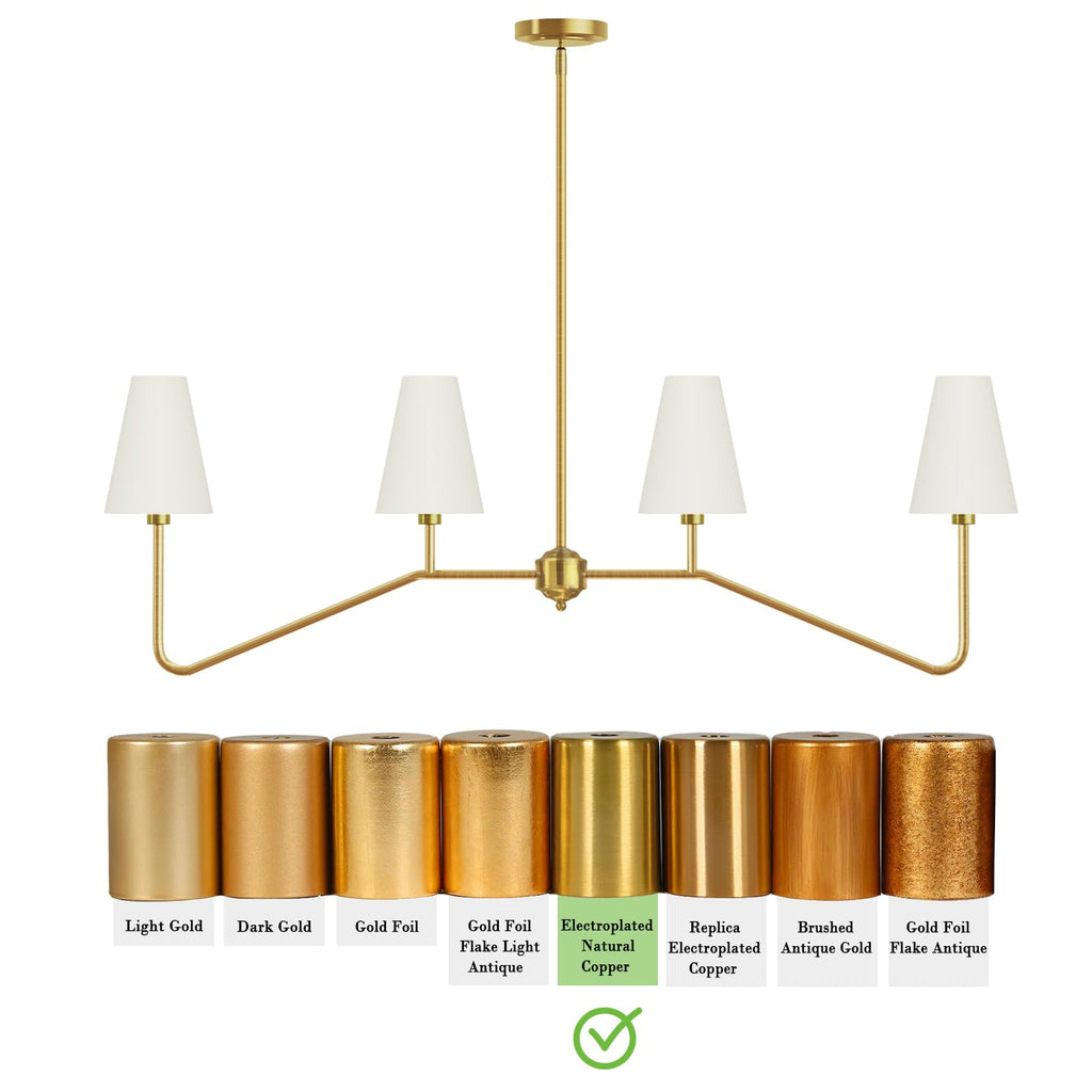 Linear Kitchen Island Light Fixture Gold and White Shade