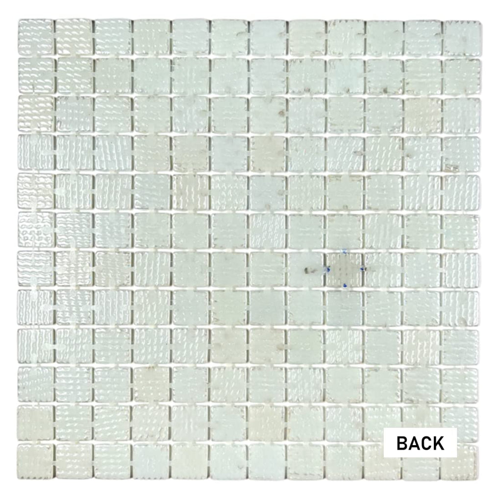 Square Iridescent Recycled Glass 1x1 Mosaic Floor Wall Pool Tile Backsplash , Swimming Pool Tile, Bathroom Shower
