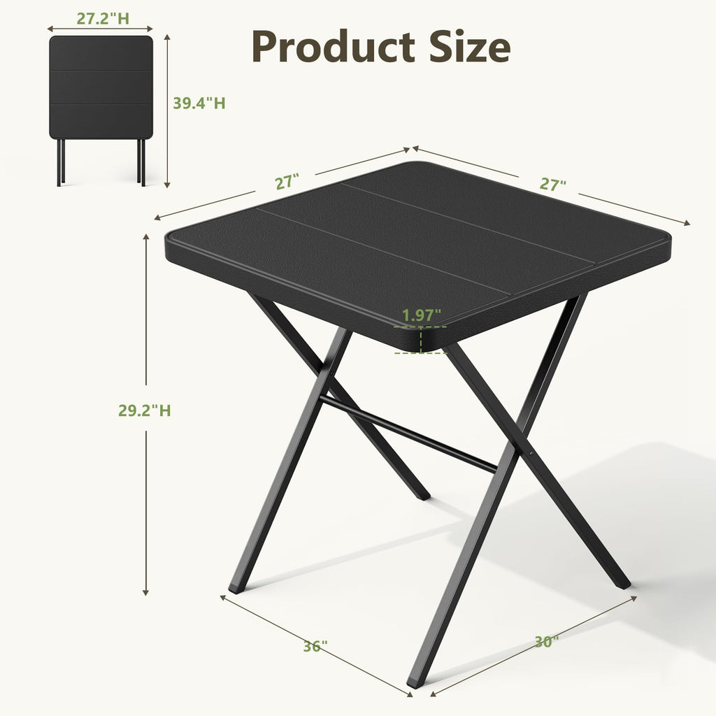 2 Pack Folding Table and 4 Pack Folding Chair, No Assembly Portable Folding Table and Chairs Set, Heavy Duty Event