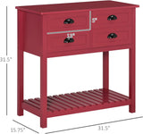 Sideboard Buffet Cabinet with Storage, Modern Coffee Bar Cabinet with 4 Drawers and Slatted Bottom Shelf