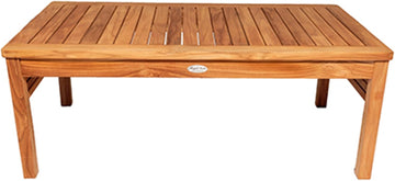 Miami Rectangular Teak Table, 43x24x17-Inch