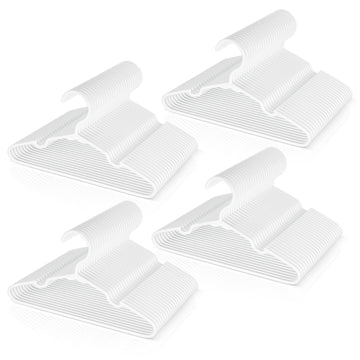 Baby Hangers 100 Pack Kids Plastic Hangers for Closet Space Saving Toddler Hanger for Child Infant Clothing Coats