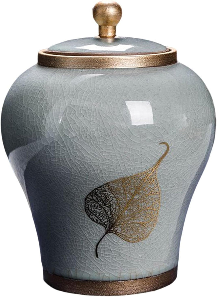 Ceramic Ginger Jar Porcelain Flower Pot Storage Canister Decorative Bud Vase Home Accessory Suitable for Living Space