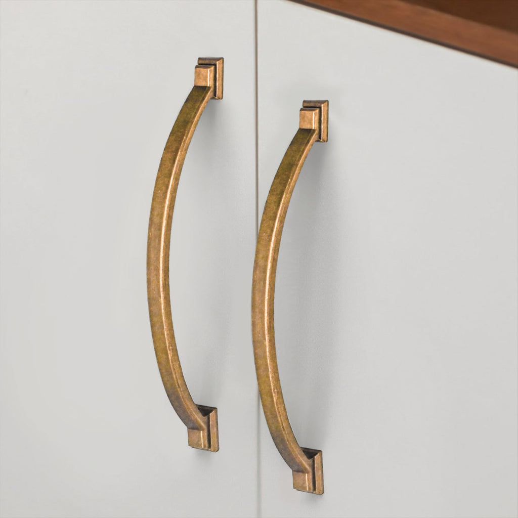 10 Pack Antique Brass Cabinet Pulls 6.3 Inch Kitchen Cabinet Handles Kitchen Handles for Cabinets Antique Drawer