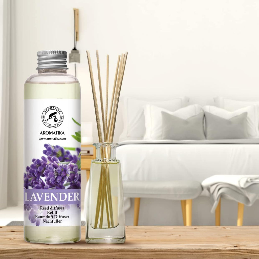 Lavender Reed Diffuser Refill 6.8 Fl Oz - Lavanda Refill - Room Fragrance Diffuser w/Natural Essential Lavender Oil
