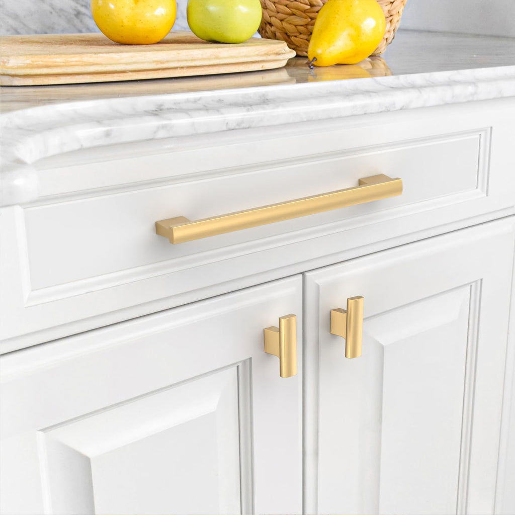 10 Pack Champagne Bronze Cabinet Pulls 10 Inch(254MM) Hole Centers Kitchen Cabinet Handles Hardware Kitchen Handles