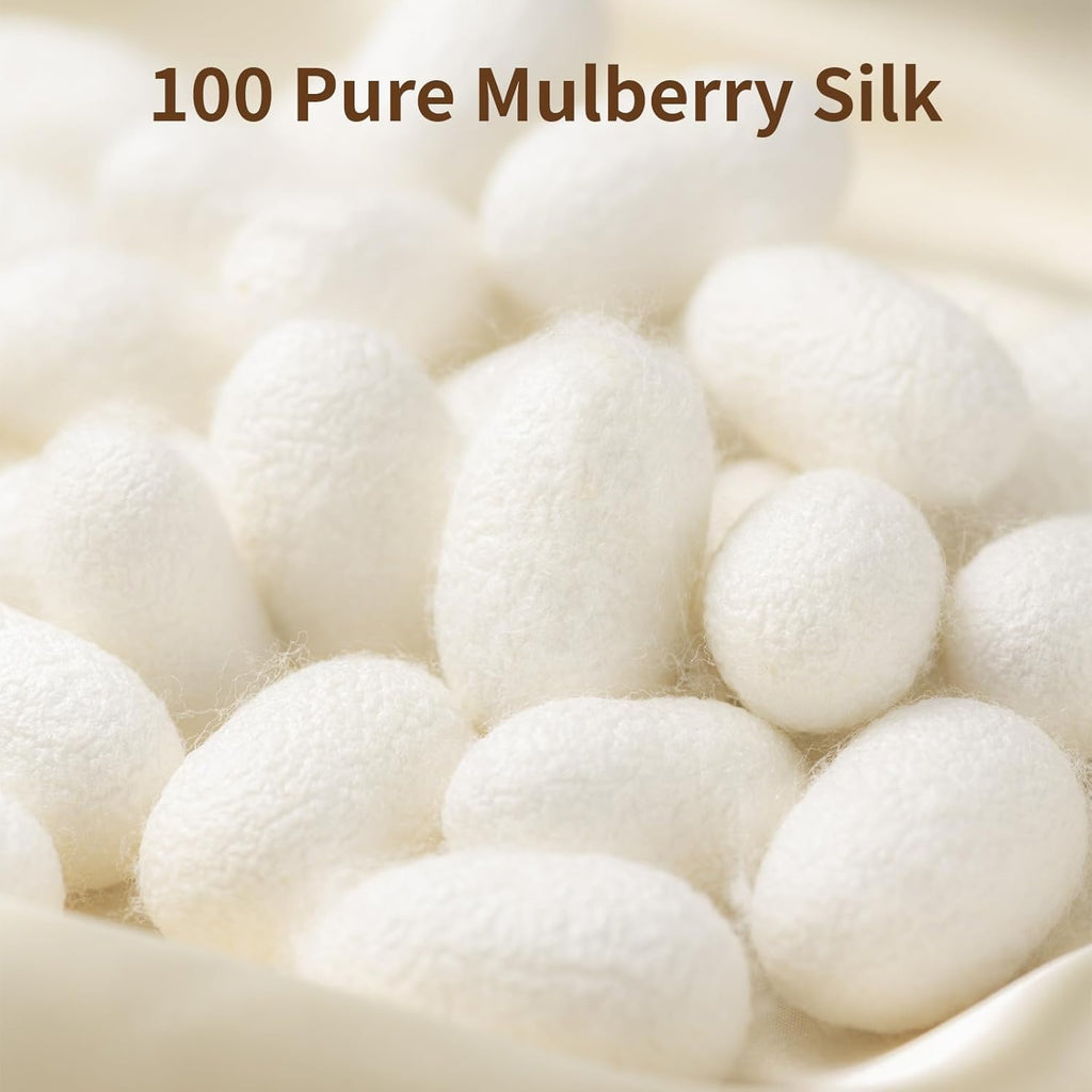 16 Momme 44"Width 100% Mulberry Silk Charmuse Fabric, White, 1 Yard