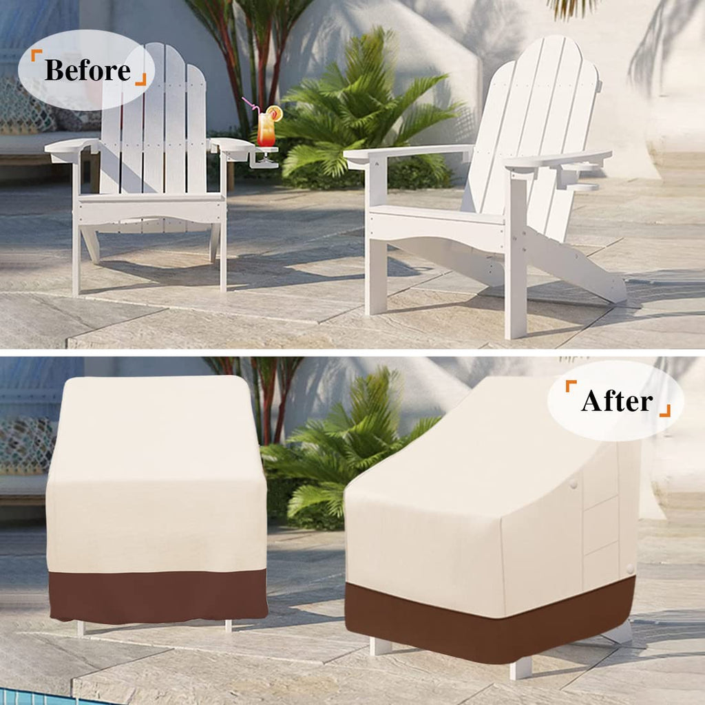 Adirondack Patio Chair Cover 2Pack 38x31x30 Waterproof Outdoor 900D