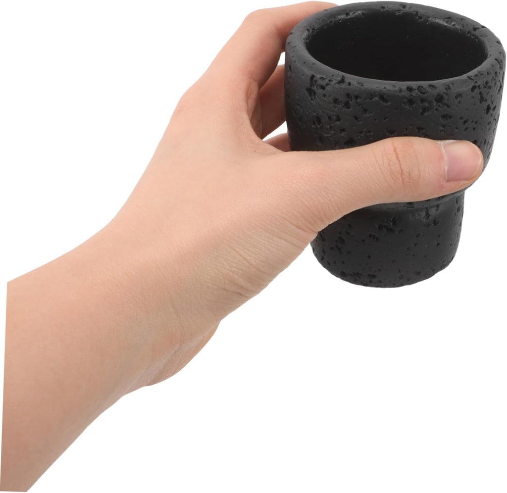 Concrete Match Holder for Fireplace and Bars, Decorative Cement Matchstick Jar, Easy to Move, Artistic Rustic Design