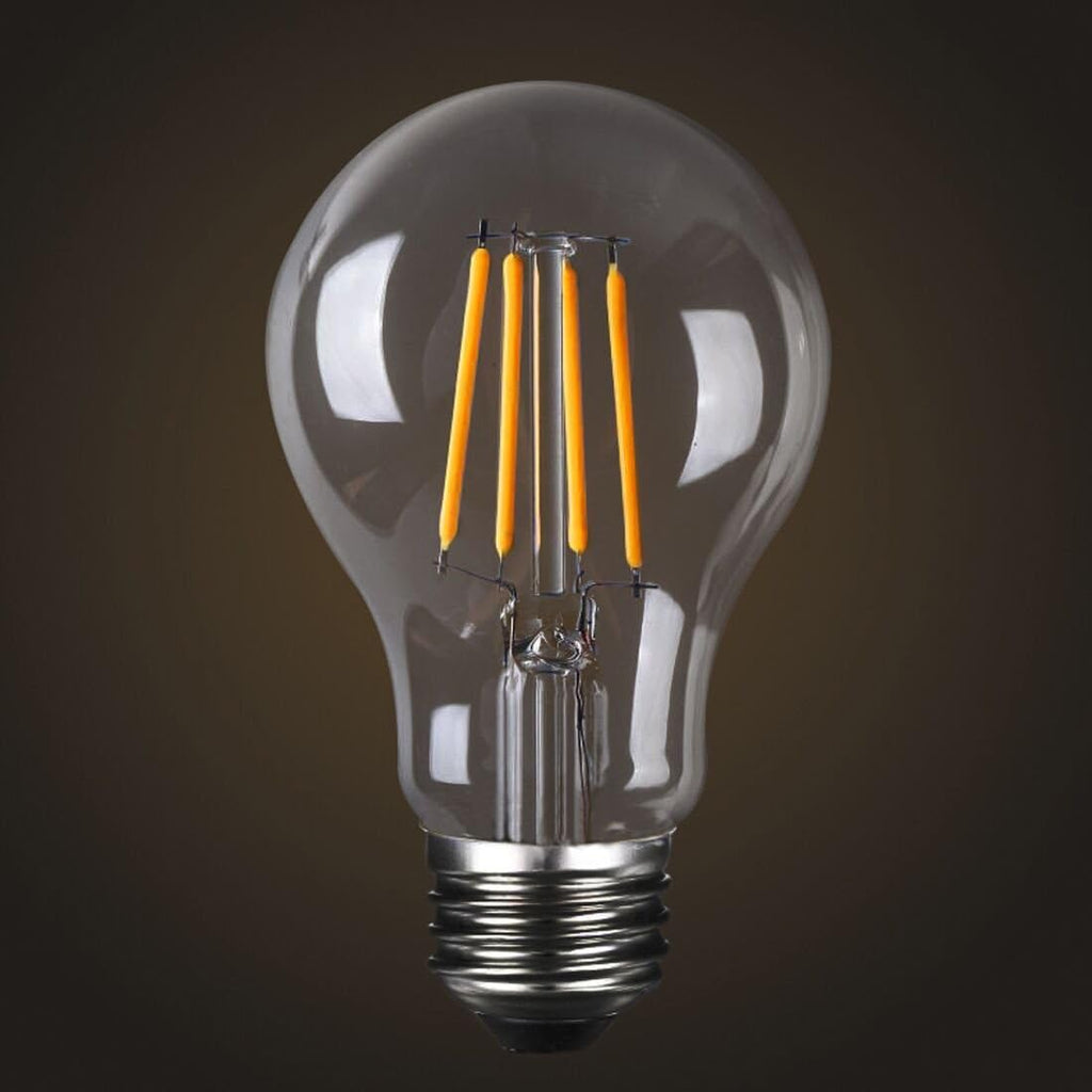Dimmable Led Edison Bulb A19, 4W Vintage Filament Light Bulb, 40W Incandescent Equivalent, Soft Warm White 2700k, 360
