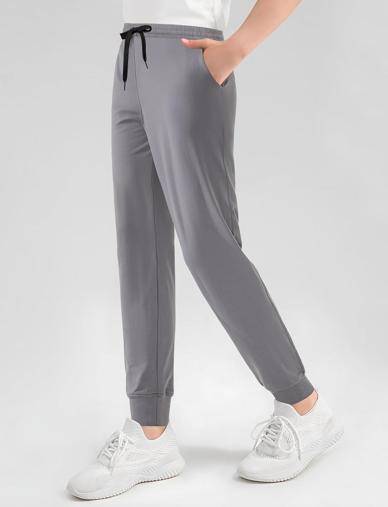 Girls Sweatpants 3 Pack Joggers with Pockets Elastic Waist Kids