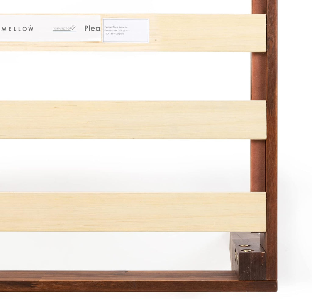 Naturalista Classic 16 Inch Solid Wood Platform Bed with Wooden Slats, Espresso, Queen