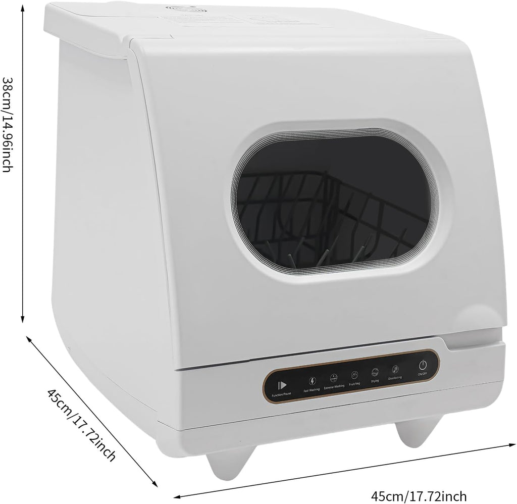 Countertop Dishwasher,5 Washing Programs Portable Dishwasher With Built-In Water Tank For Glass Door