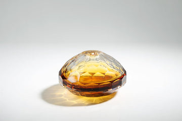 Hand Blown Glass vase - Elegant Bud vases for Console Table Decor, Muti-Faceted,Beautiful Blown Glass Decor &