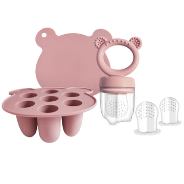 Big Spinach Silicone Freezer Tray Baby Fruit Feeder Food Teething Set Must-Have Pacifiers and Food Storage Containers