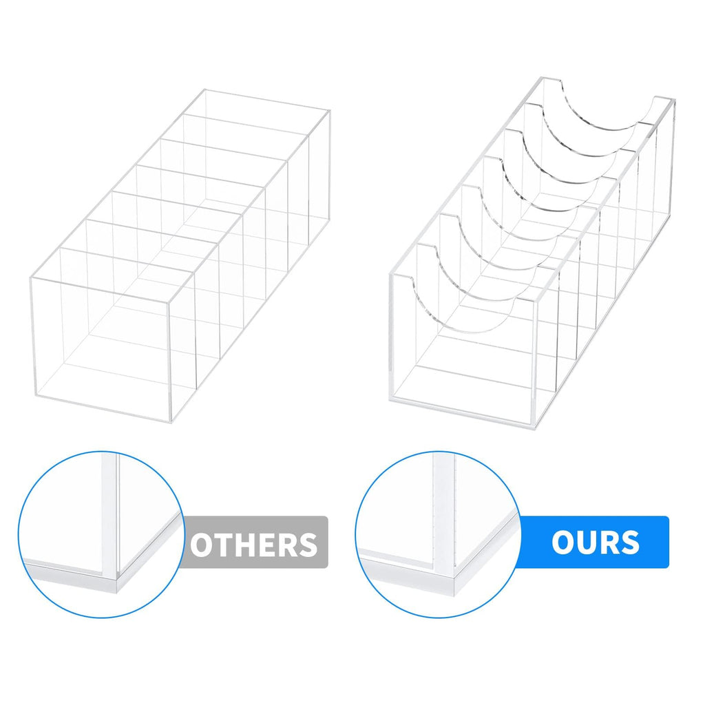 Belt Organizer for Closet, Acrylic Belt Box, Belt Storage, 7 Grids