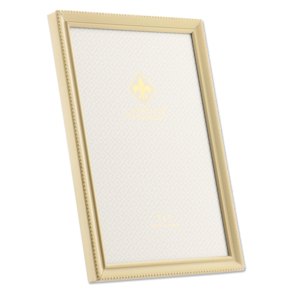Antique Brass 5x7 Picture Frame - Bead Border Design (11457)