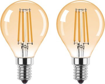 G45 E12 Vintage LED Small Edison Bulb 120V 4W (30 Watt Equivalent),Antique Globe Filament Decorative Light Bulbs Warm