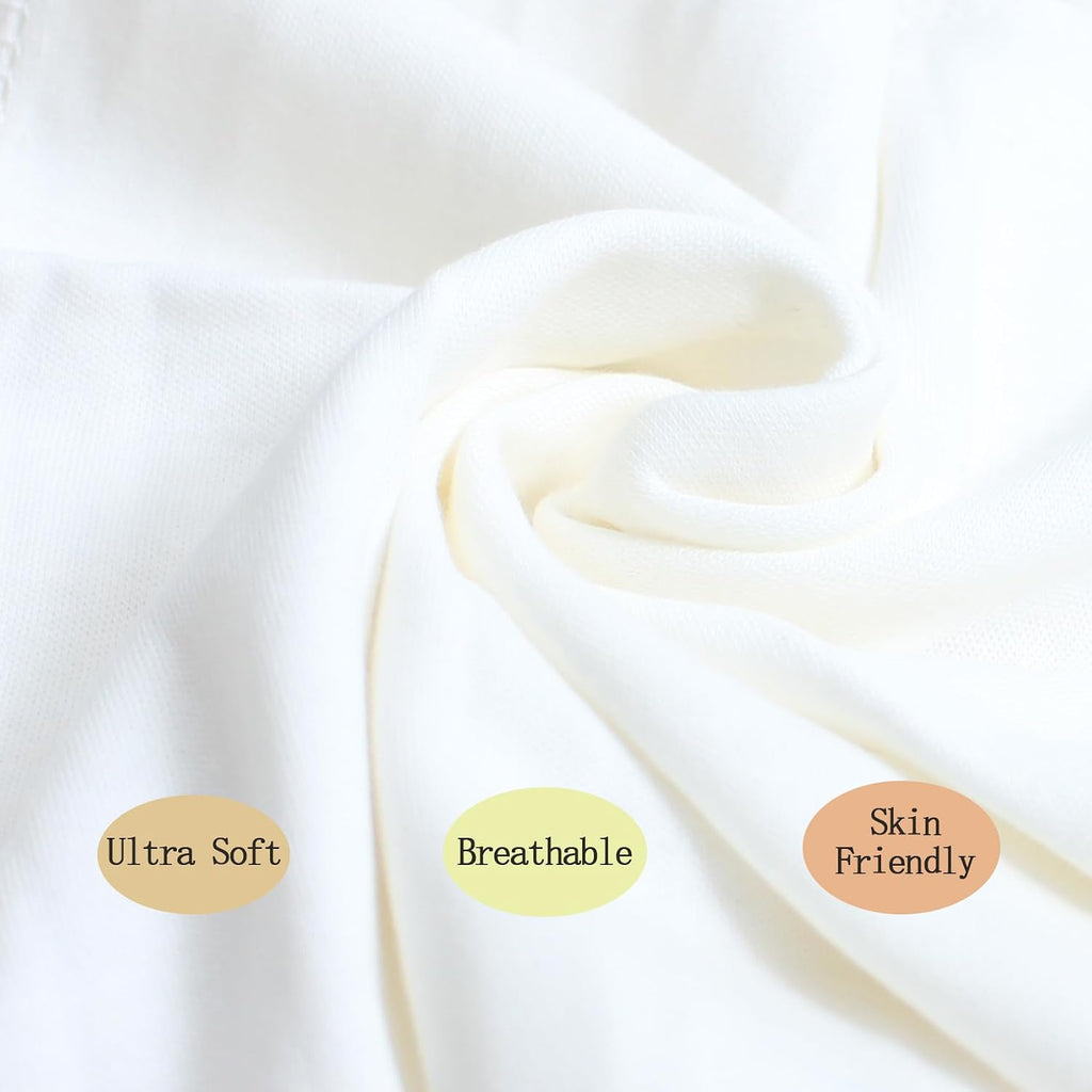 Pack Organic Cotton Hooded Baby Towel Set, Washcloths, Ultra-Soft, White