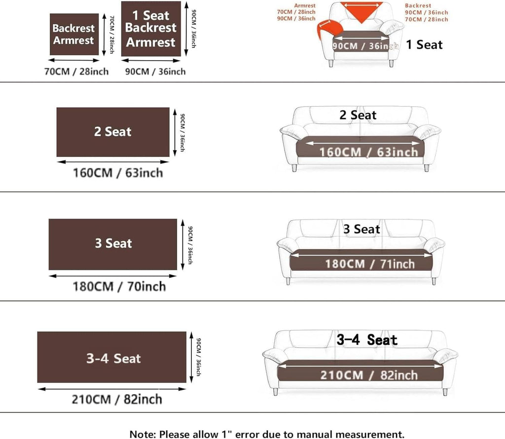 Chenille Boho Couch Cover for Sectional Sofa(1PC, 35.4"x70.9")