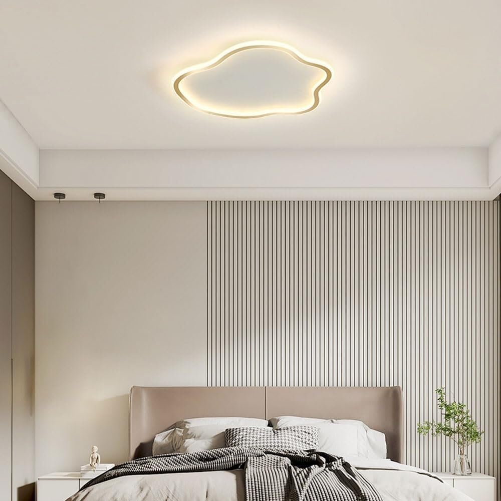 Minimalist Bedroom Cloud Flush Mount Ceiling Light, Modern White Bedroom Lamp, Creative Acrylic Ceiling Light Fixture