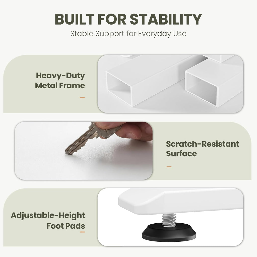 59" L Shaped Electric Standing Desk with Drawers, Height Adjustable Desk with Power Outlets & LED Lights, Monitor