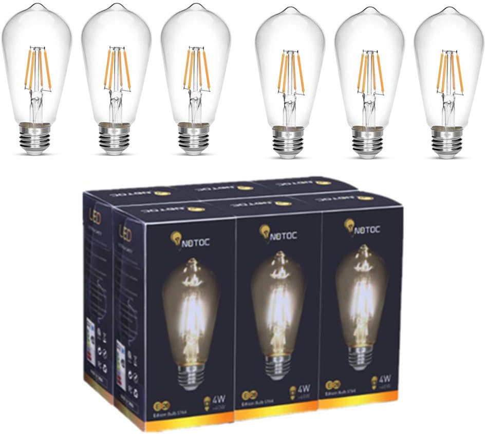 LED Edison Bulb 4W,Antique 40W Vintage Edison Bulb,E26 Light Bulb Non Dimmable Led Bulb 450 Lumens 4000K Daylight