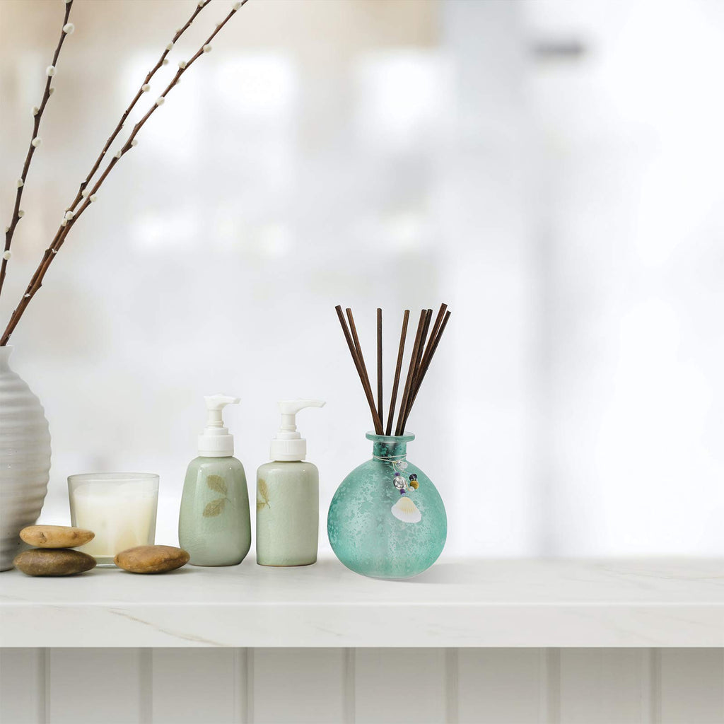 Reed Diffuser, Ocean Mist Home Fragrance Gift Set Bathroom Office Elegant Decorations, Aromatherapy Oil Refill -3.4