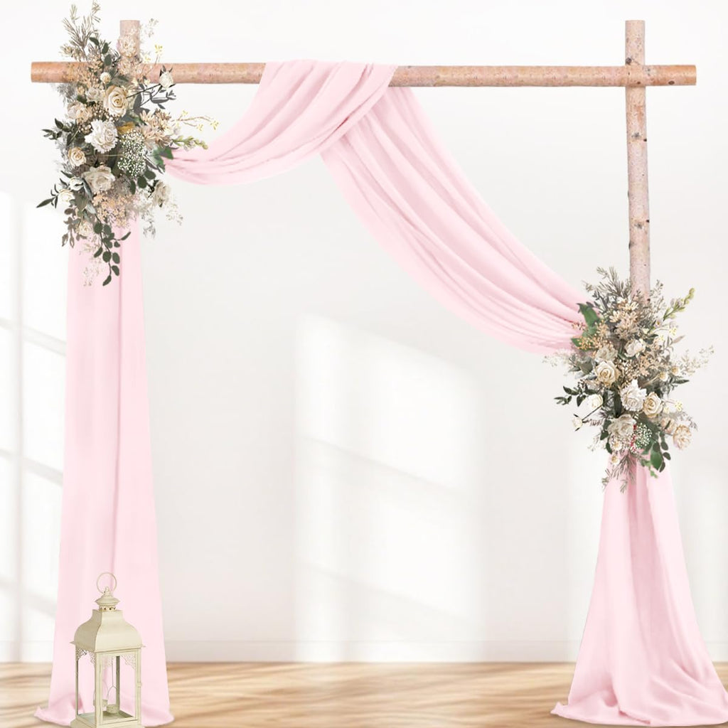 Light Pink Wedding Arch Draping Fabric Sheer | Casa Home Living