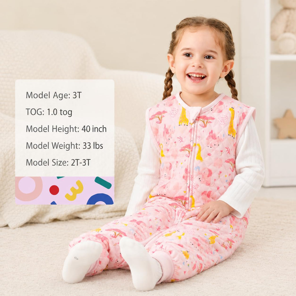Toddler Sleep Sacks, 1.0 TOG Sleeveless Baby Sleep Sack