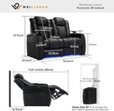 Home Theater Seating Top Grain Leather Zero Gravity Recliner Chair Power Headrest Recline Movie Seat Gaming 7 Colors