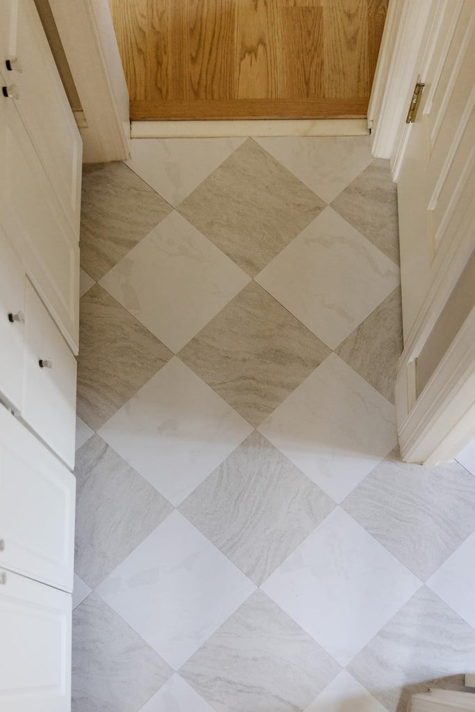 X Chris Loves Julia 12-in by 12-in Bonneville Beige Peel and Stick Floor Tiles, FP5061