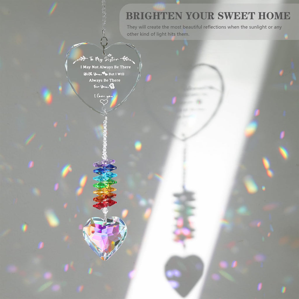 Sister Gifts, K9 Crystal Suncatcher Sister Birthday Gifts, Gifts for Sister