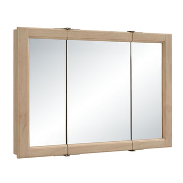 Wyndham Tri-View Medicine Cabinet, 30", White Oak