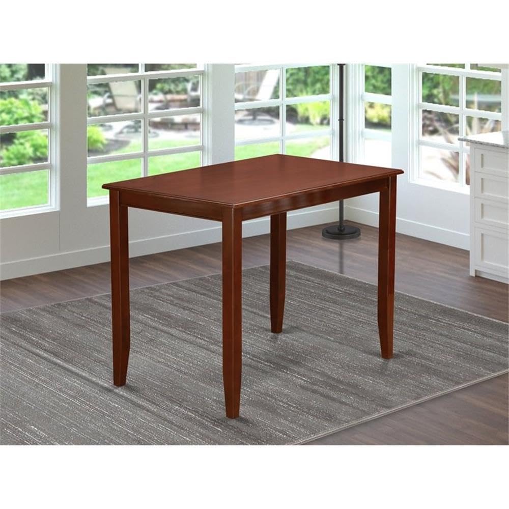 West Furniture BUT-MAH-T Buckland Rectangle Counter Height Dining Table for Small Spaces, 30x48 Inch, Mahogany